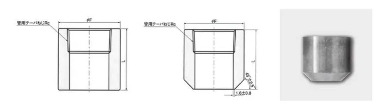 ハーフカップリング、およびボスの図面